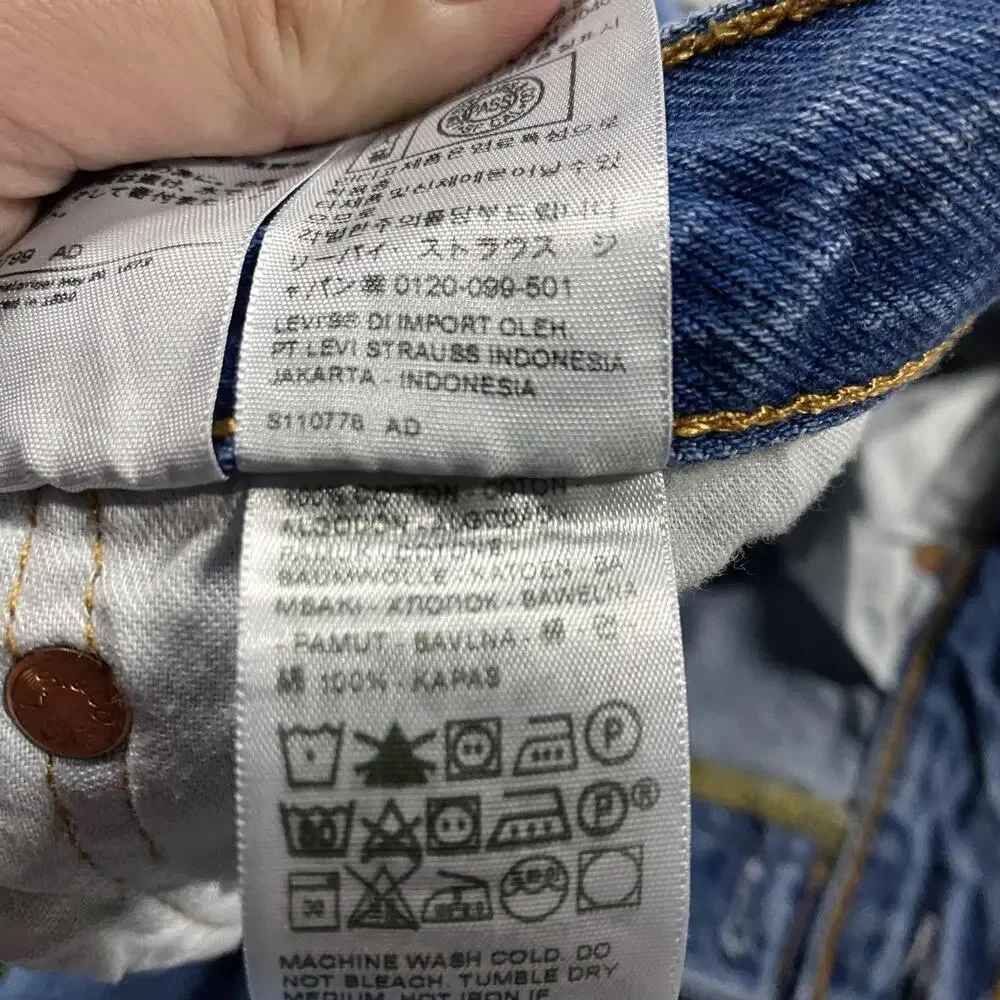 Levis 501 Jeans Mens 36x30 Blue Medium Wash Straight Button Fly Regular Fit